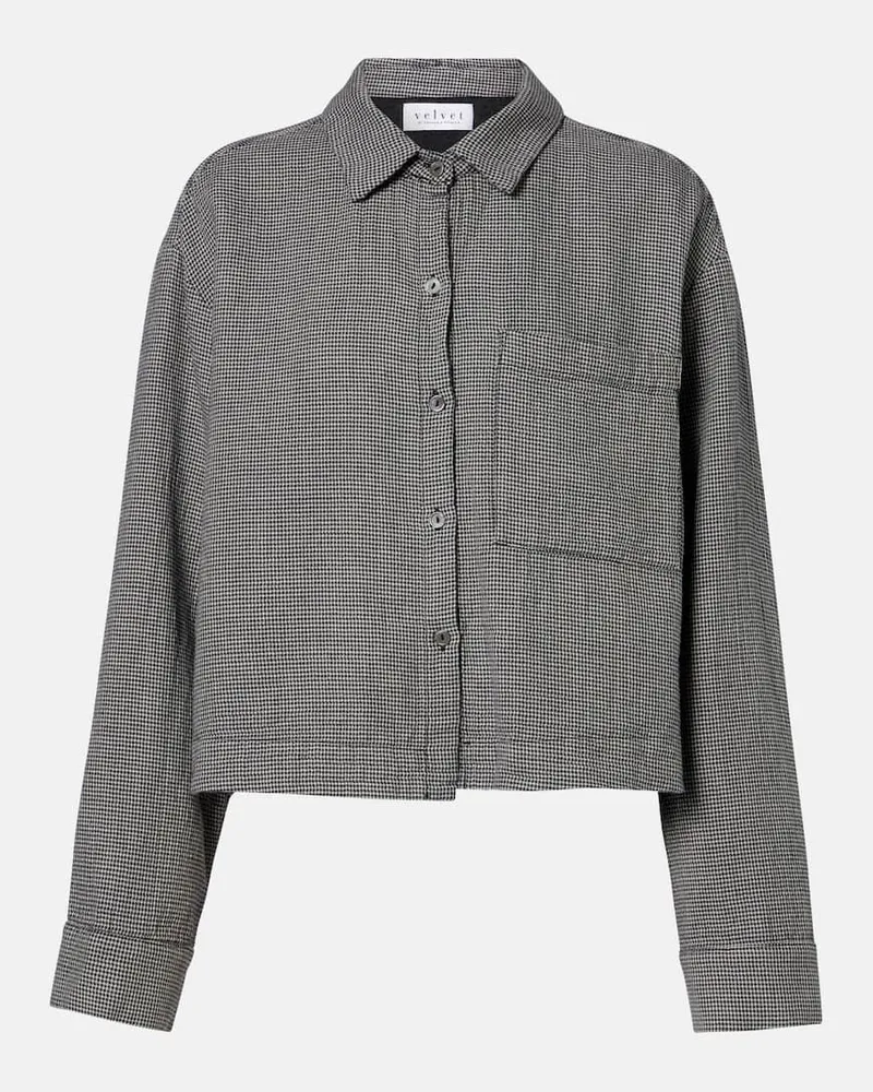 Velvet Hemd Adeline aus Baumwolle Grau