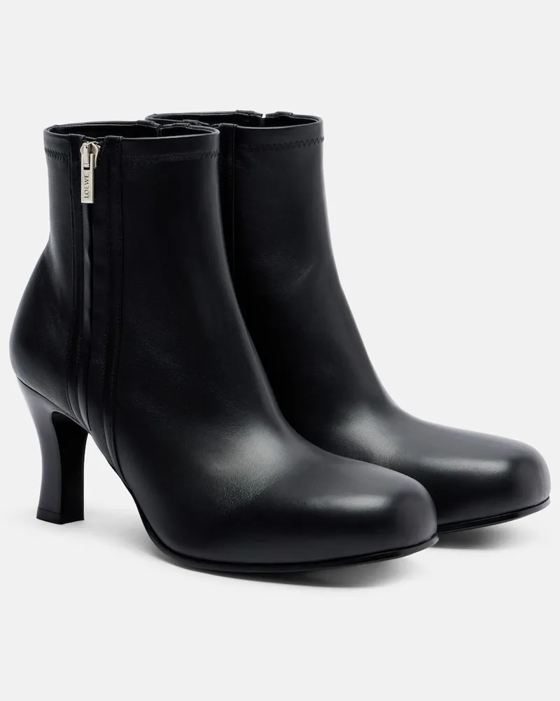 Loewe Ankle Boots Bobine 90 aus Leder Schwarz