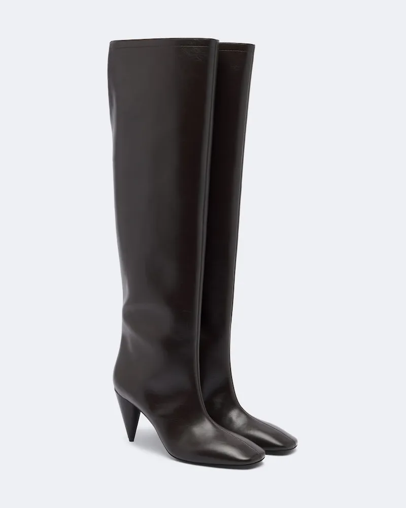 Stella McCartney Beschichtete Stiefel Braun