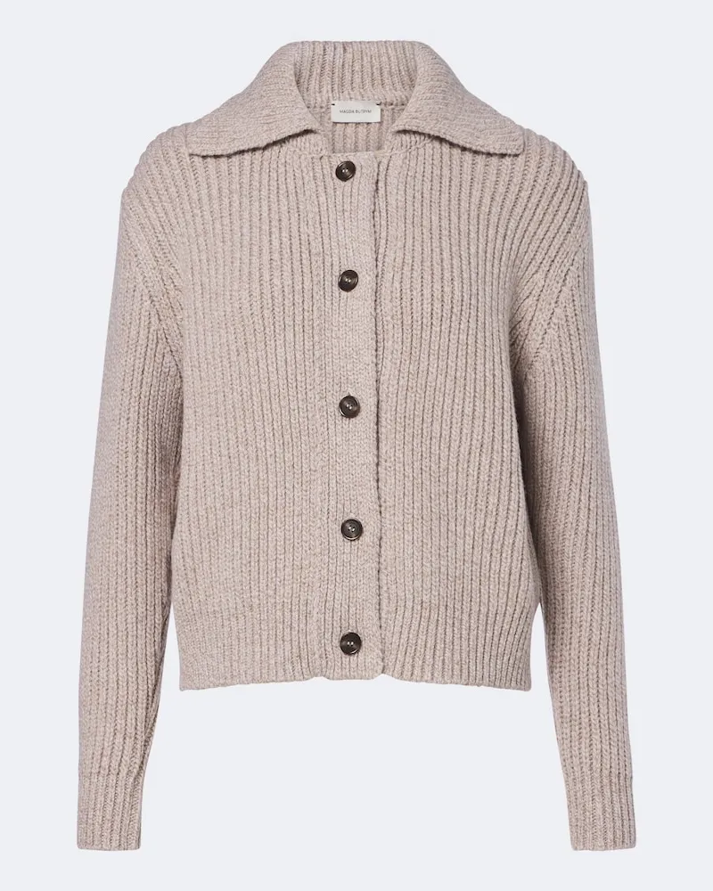 Magda Butrym Cardigan aus Wolle Beige