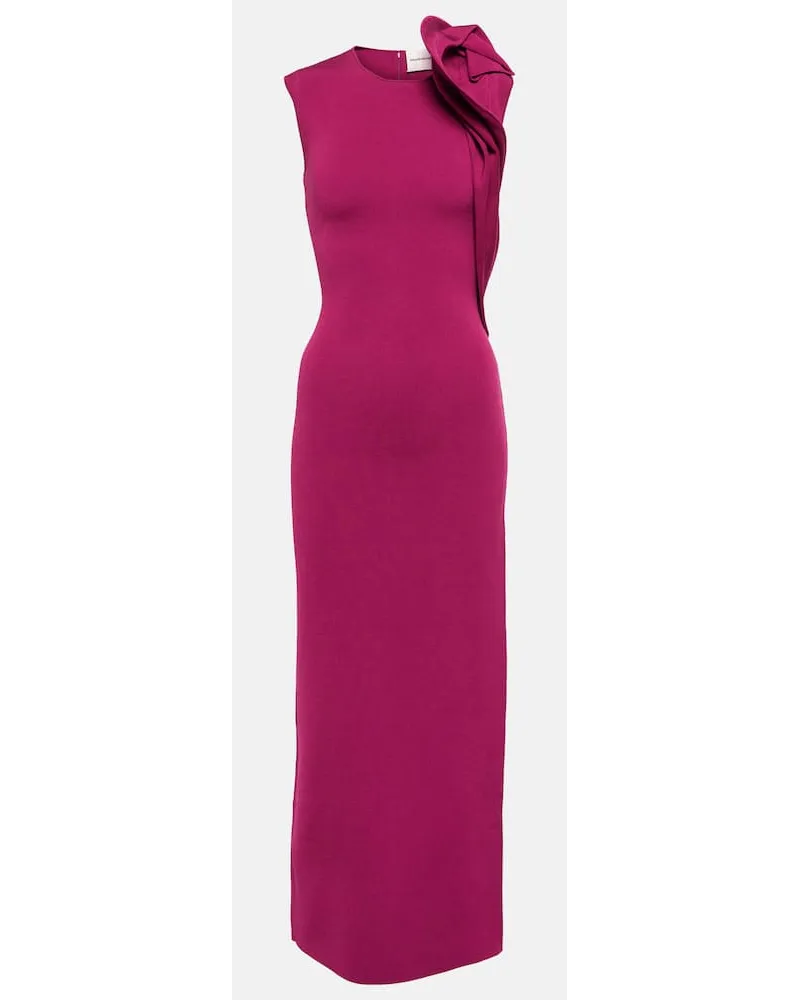 Roland Mouret Maxikleid aus Strick Lila