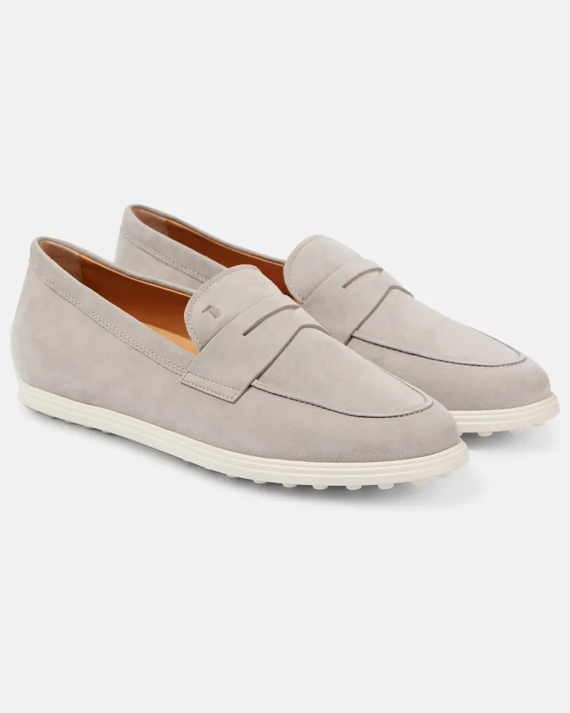 TOD'S Loafers aus Veloursleder Grau