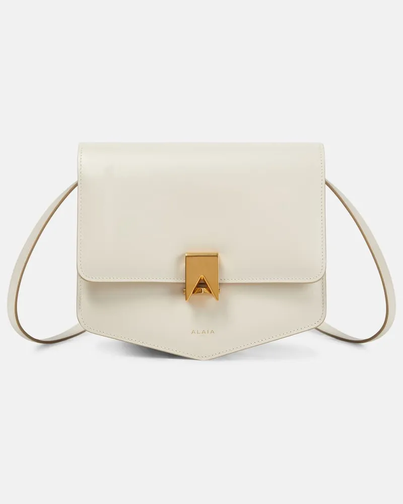 Alaïa Alaïa Schultertasche Le Papa aus Leder Weiß