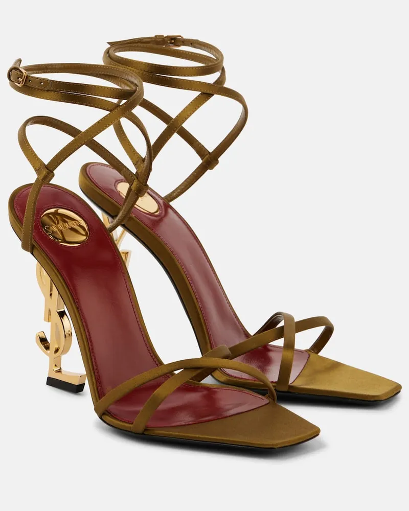 Saint Laurent Sandalen Opyum 110 aus Satin Gold