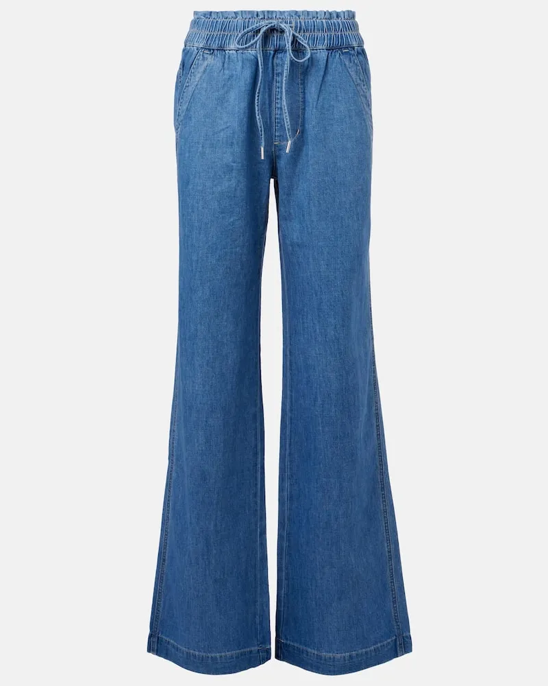 Veronica Beard Wide-Leg Jeans Dunford Blau