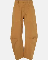 Nili Lotan Cargohose Shon aus Baumwoll-Twill Nude