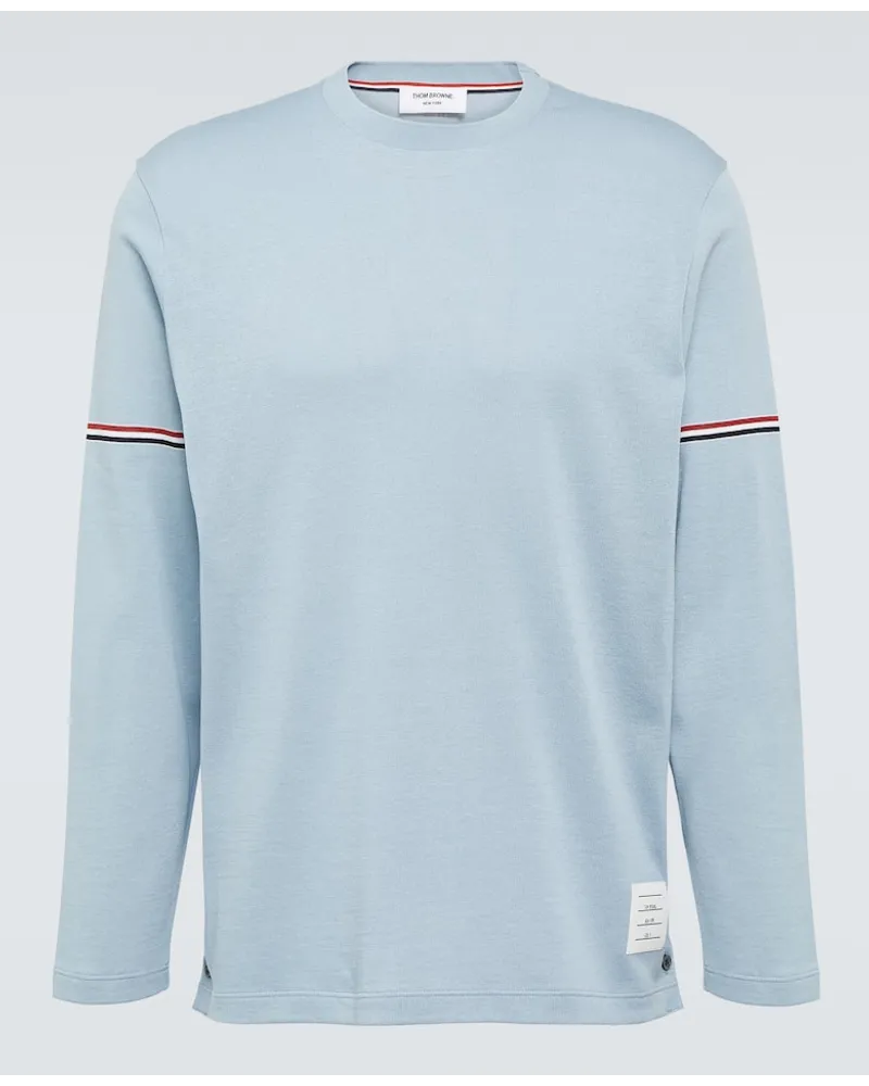 Thom Browne Top Rwb Stripe Aus Baumwolle Blau