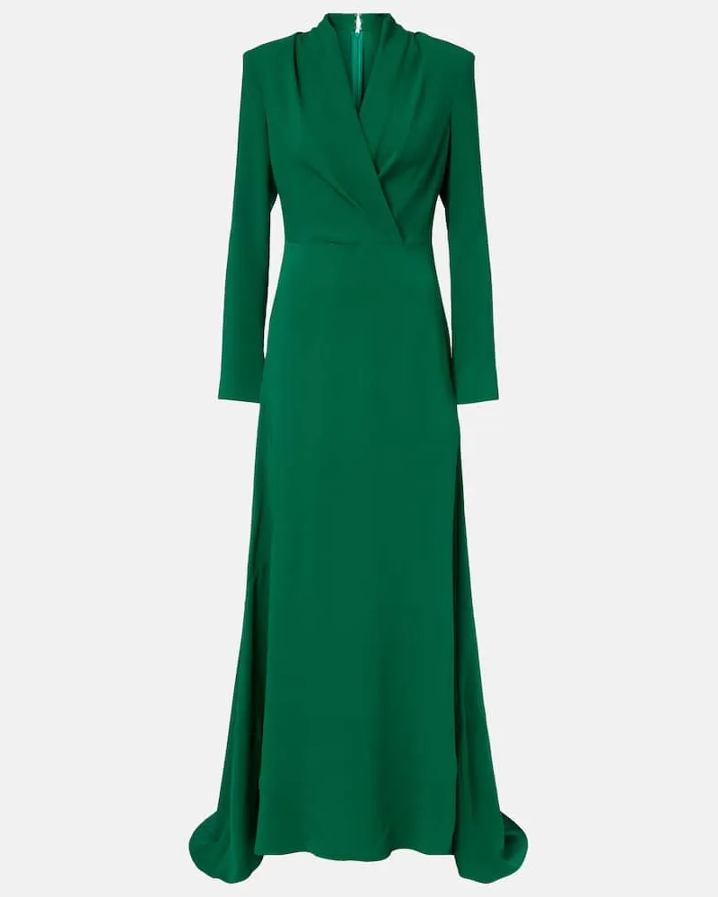 Oscar de la Renta Robe aus einem Seidengemisch Grün