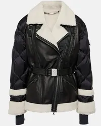 Bogner Daunenjacke Luna mit Leder und Shearling Braun