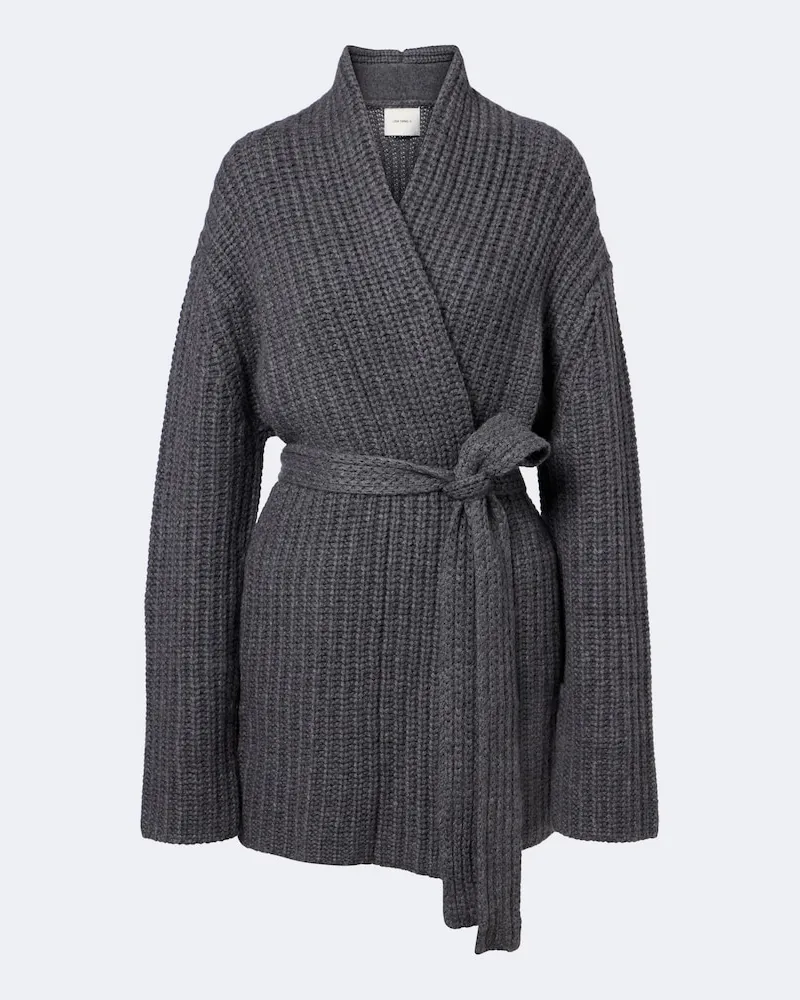 Lisa Yang Wickelcardigan Jacqueline aus Cashmere Grau