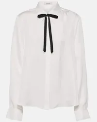 Dorothee Schumacher Bluse Sensual Coolness aus Seiden-Twill Weiss