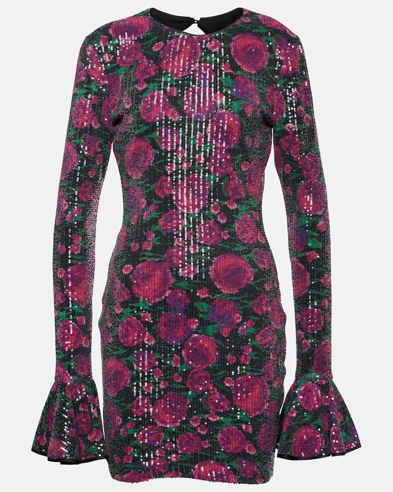 ROTATE Birger Christensen Minikleid mit Pailletten Rosa