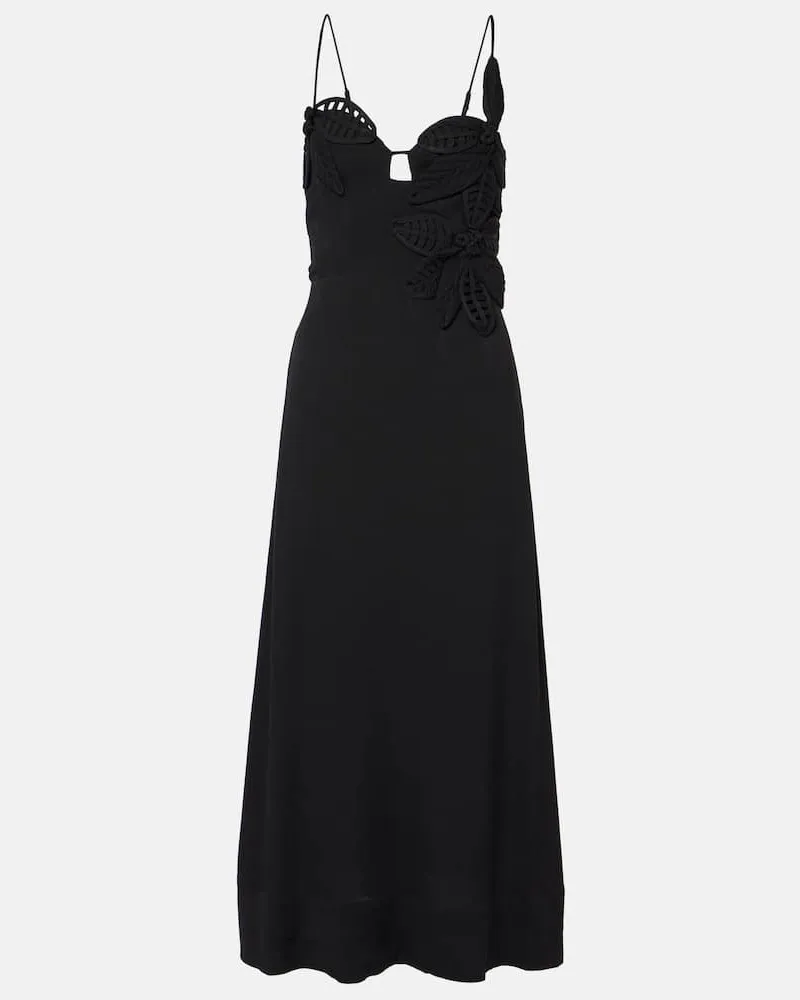 FARM Rio Maxikleid mit Spitze Schwarz