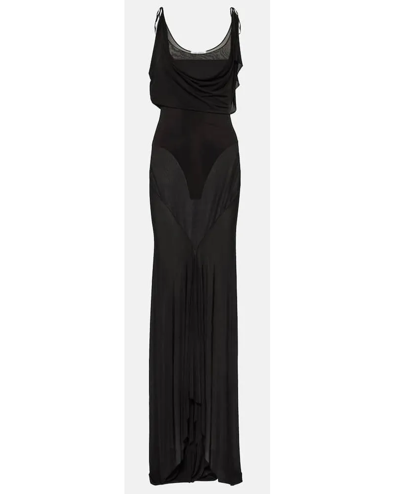 ATTICO Robe aus Jersey Schwarz