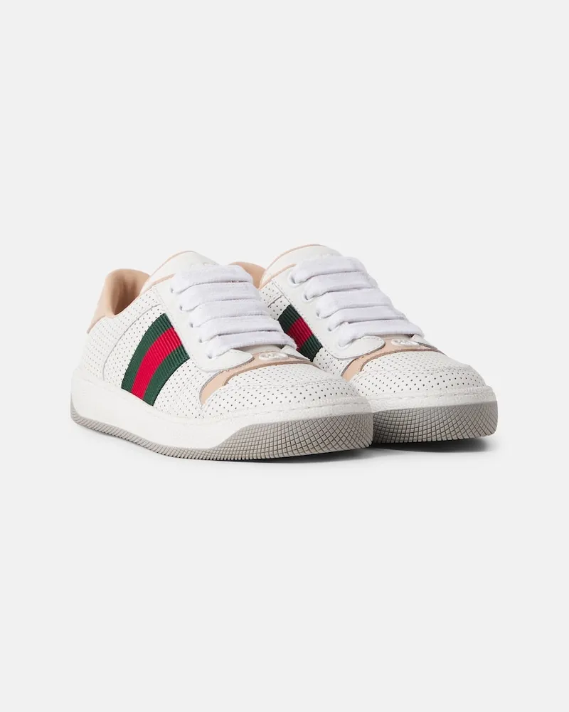 Gucci Sneakers Screener aus Leder Weiß