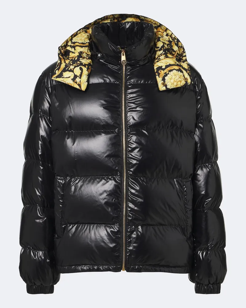 Versace Daunenjacke Barocco Schwarz
