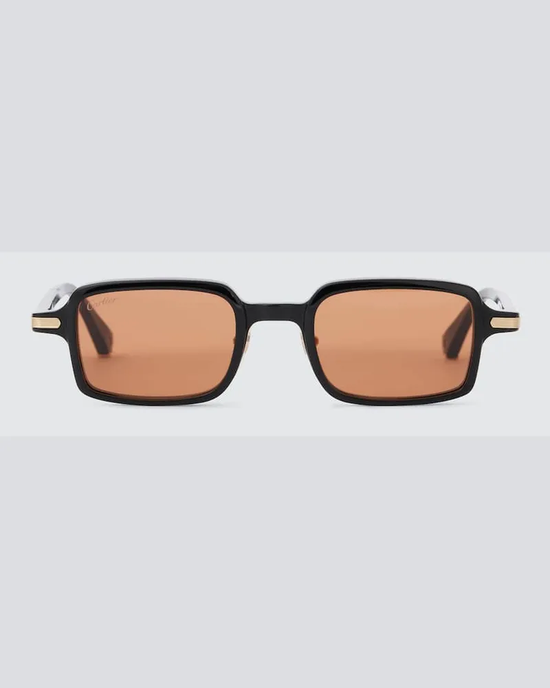 Cartier Eckige Sonnenbrille Première De Cartier Schwarz