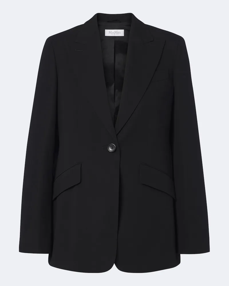 Max Mara Blazer aus Schurwolle Schwarz