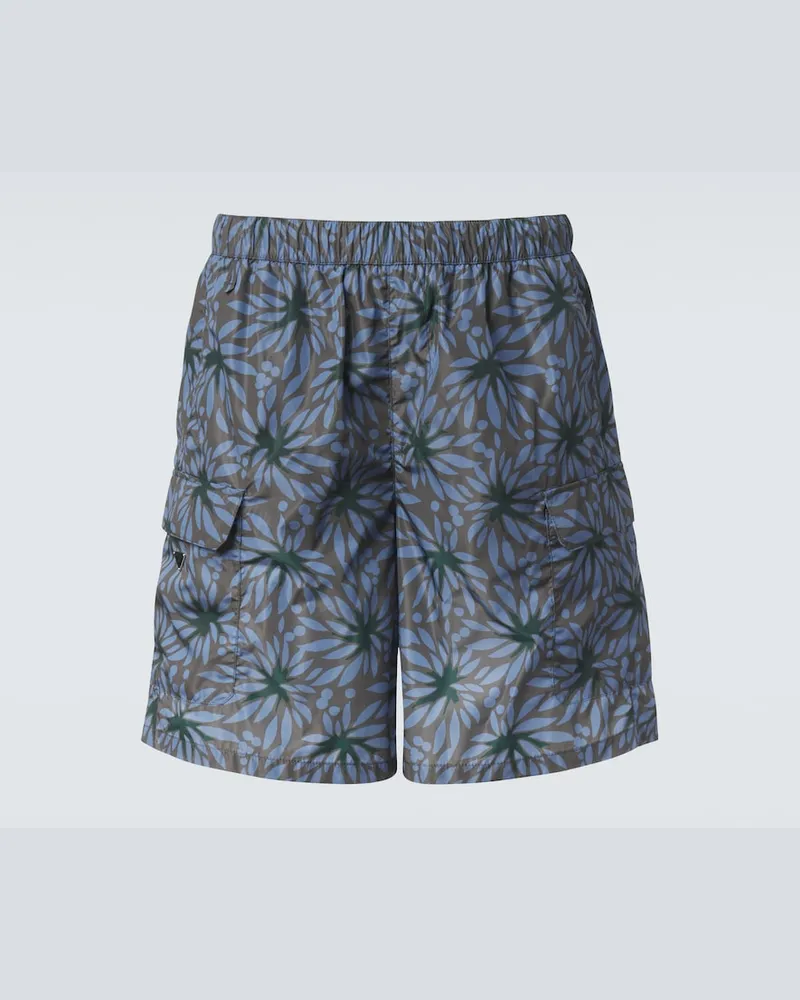 Prada Badeshorts aus Re-Nylon Grau
