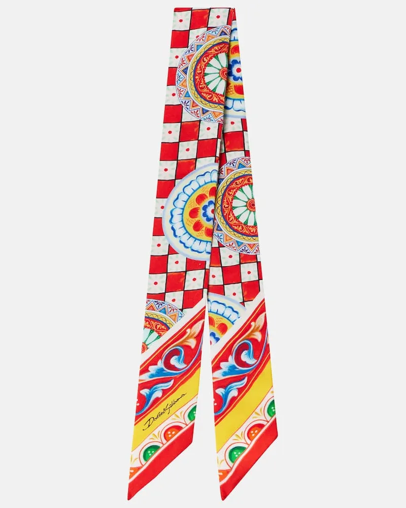 Dolce & Gabbana Tuch aus Seiden-Twill Multicolor