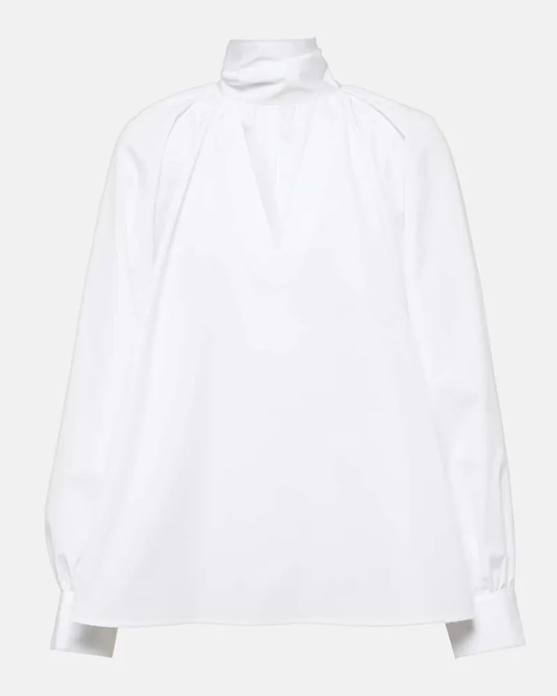 Co Bluse aus Baumwollpopeline Weiß