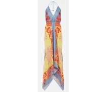 Bedrucktes Strandkleid aus Seide