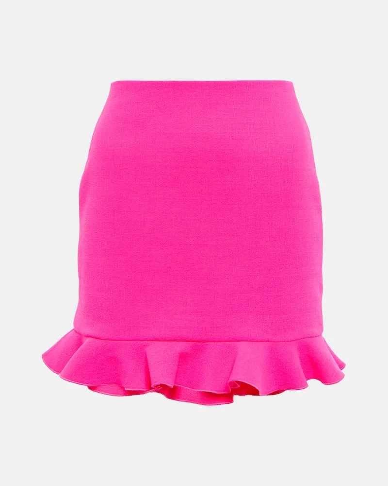 David Koma Minirock aus einem Wollgemisch Rosa