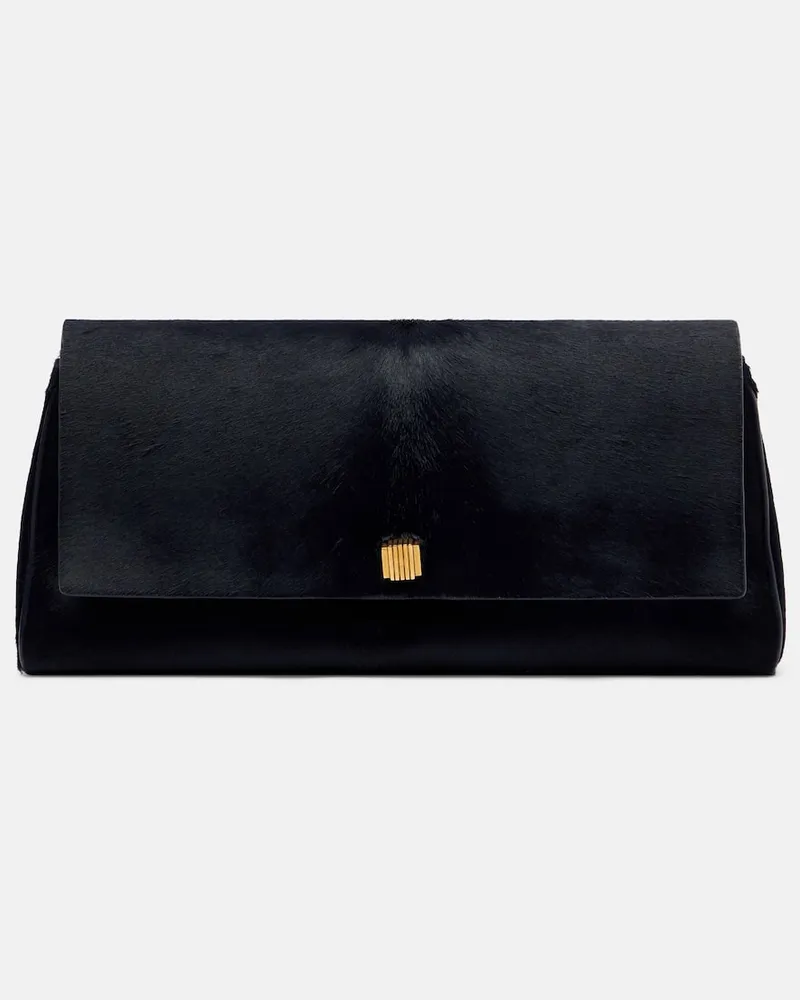 KHAITE Clutch Audrey aus Kalbshaar Blau
