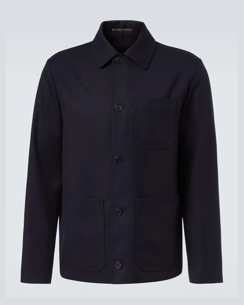 Slowear Feldjacke aus Schurwolle Blau