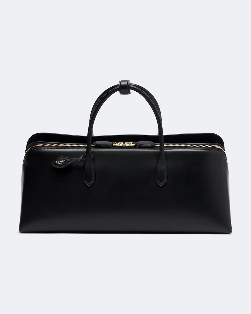 Alaïa Alaïa Top-Handle Bag Delta Medium aus Leder Schwarz
