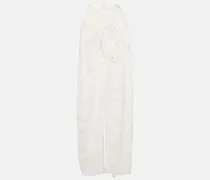 Weite High-Rise-Hose aus Spitze