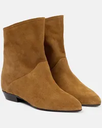 Isabel Marant Ankle Boots Solvan aus Veloursleder Beige