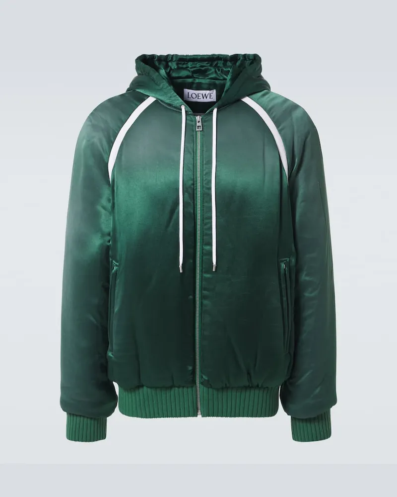 Loewe Jacke aus Satin Grün