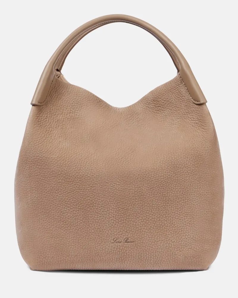 Loro Piana Tote Bag Bale Large aus Leder Braun