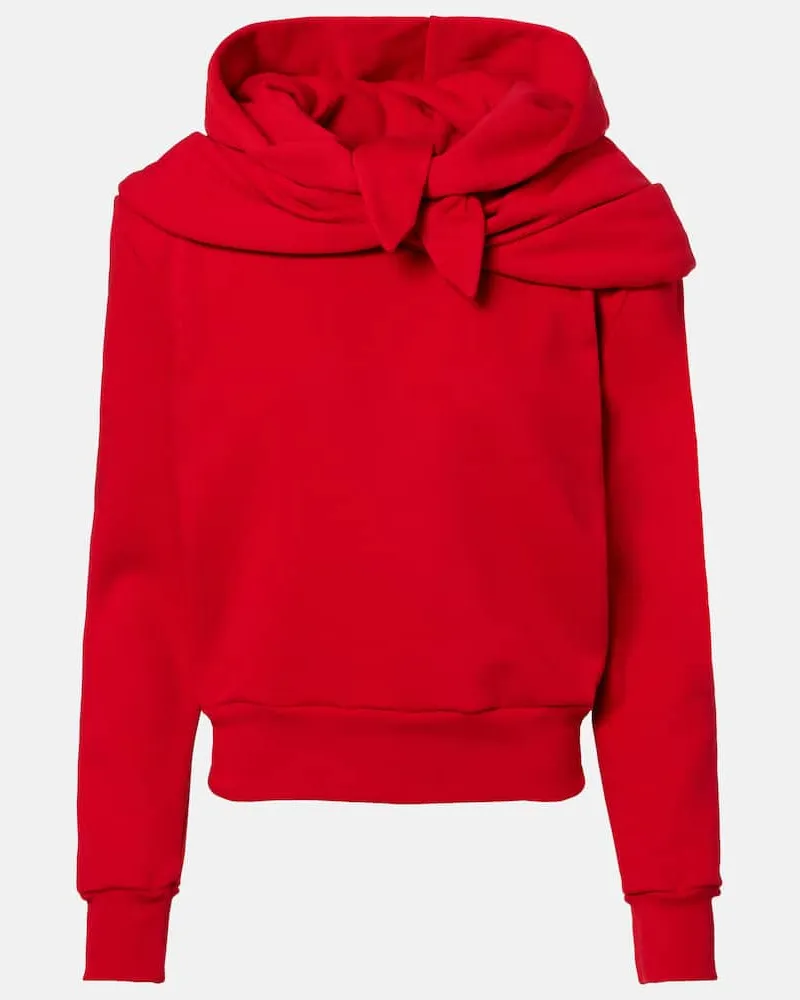 Magda Butrym Hoodie aus einem Baumwollgemisch Rot