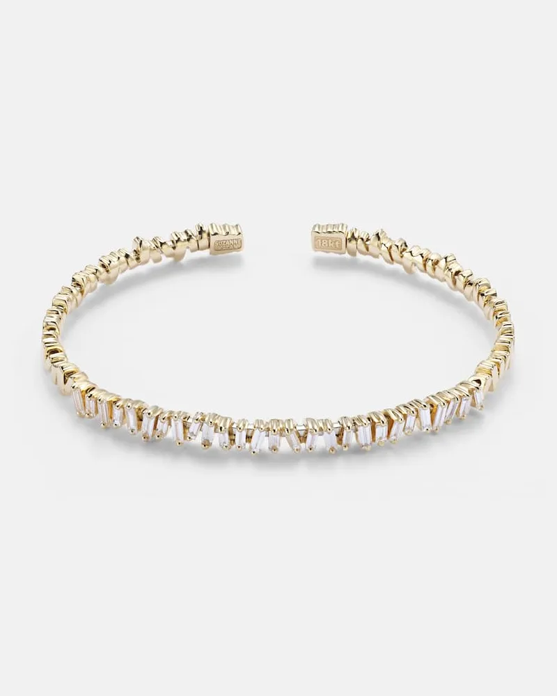 Suzanne Kalan Armreif Classic aus 18kt Gelbgold mit Diamanten Gold