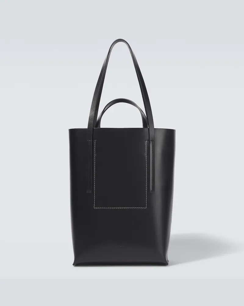 Rick Owens Tote Bag Medium aus Leder Schwarz