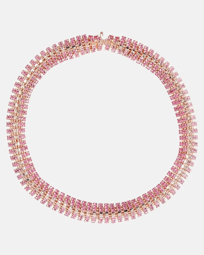 Magda Butrym Choker mit Kristallen Rosa