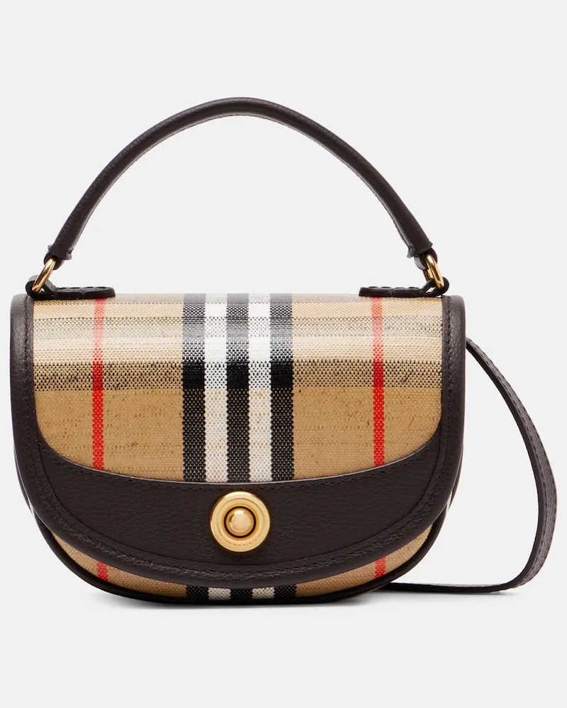 Burberry Schultertasche Highlands Mini aus Jacquard Multicolor