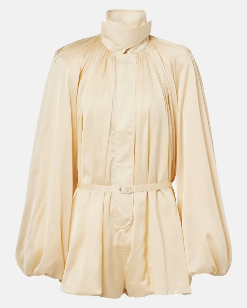 ROTATE Birger Christensen Playsuit aus Satin Gelb