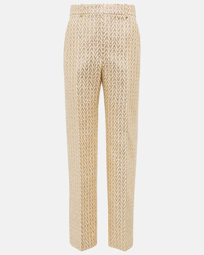 Valentino Garavani Hose Optical Valentino aus Bouclé Metallic