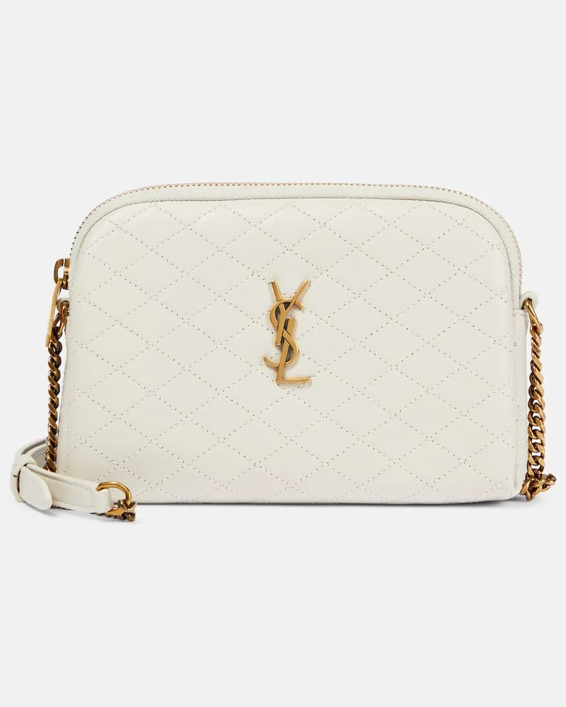 Saint Laurent Schultertasche Gaby Small aus Leder Weiß