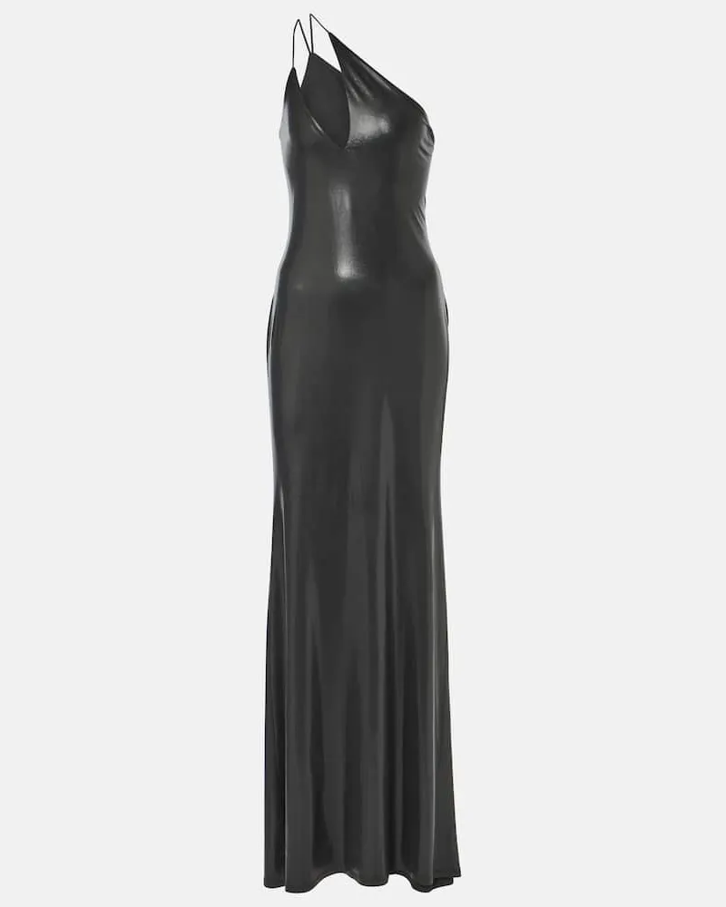 The Sei One-Shoulder-Robe aus Jersey Schwarz