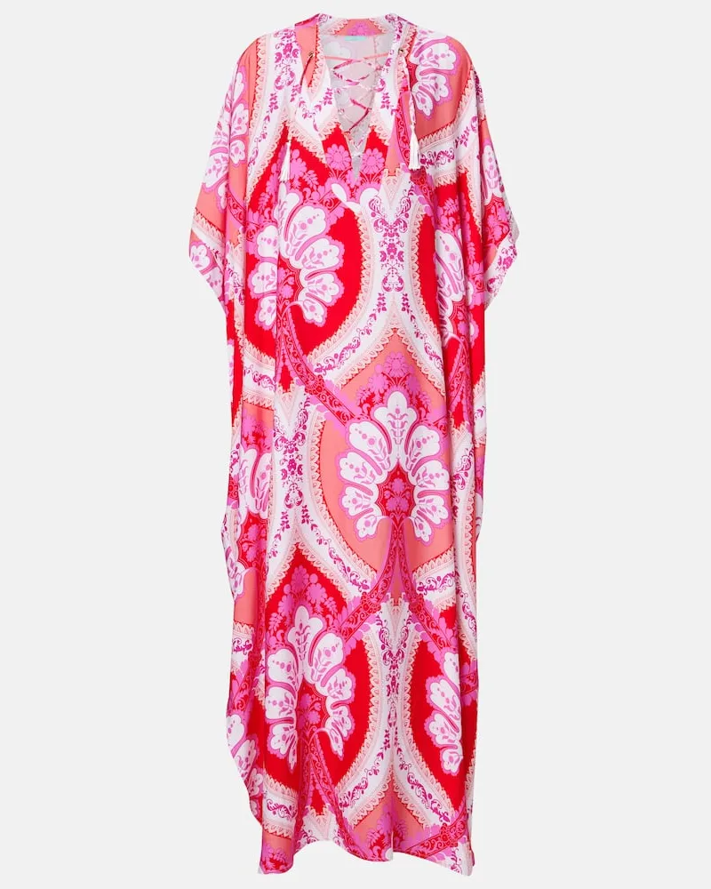 Melissa Odabash Bedruckter Kaftan Carlotta aus Satin Multicolor