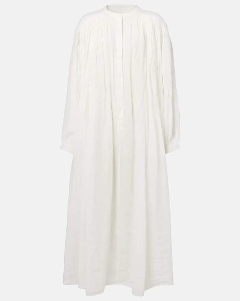Róhe Róhe Maxikleid aus Ramie Weiß