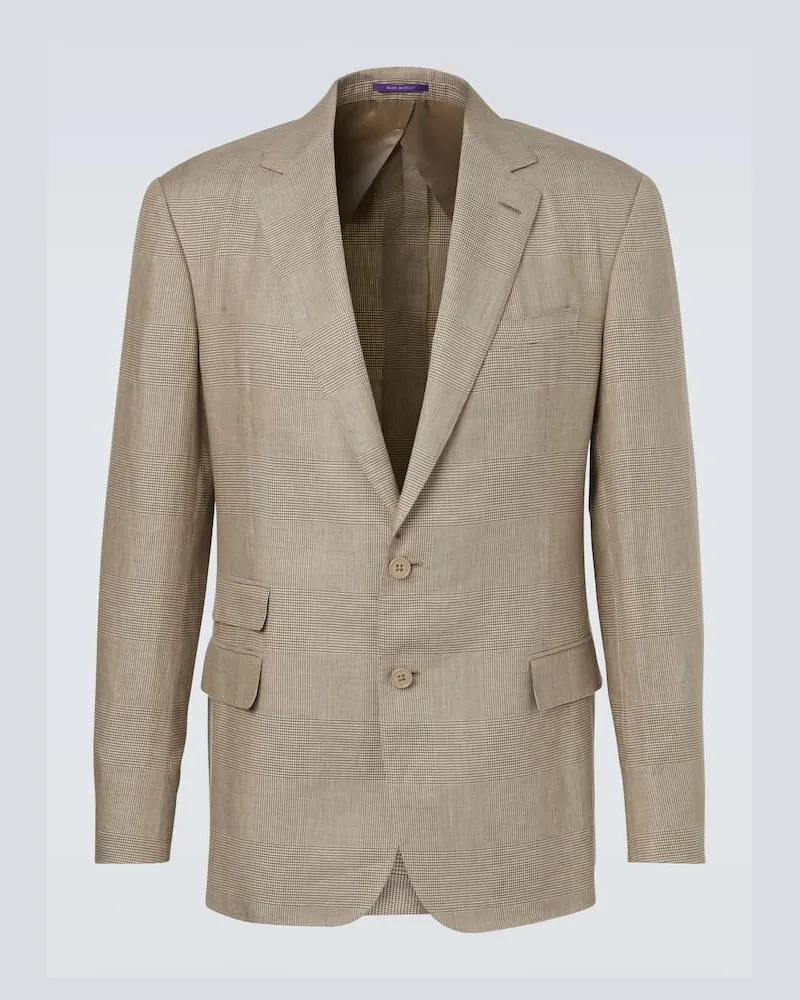 Ralph Lauren Blazer aus Leinen und Seide Beige