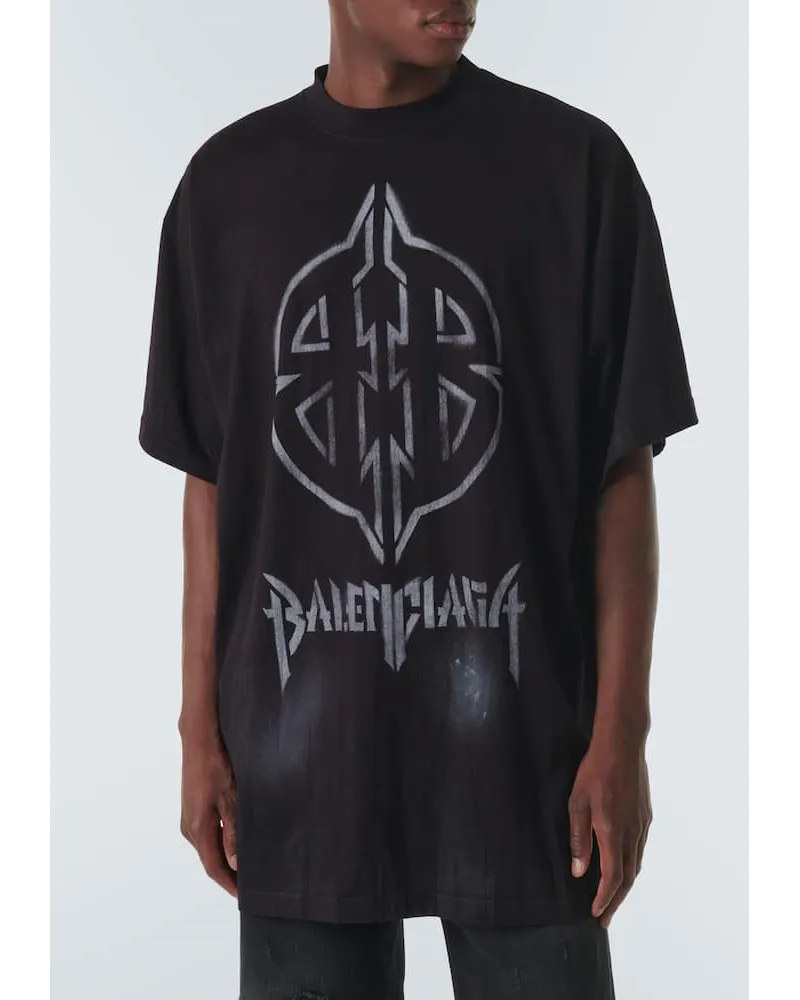 BALENCIAGA/メタルBBコットンジャージーTシャツ BALENCIAGA コットンジャージー オーバーサイズ Tシャツ