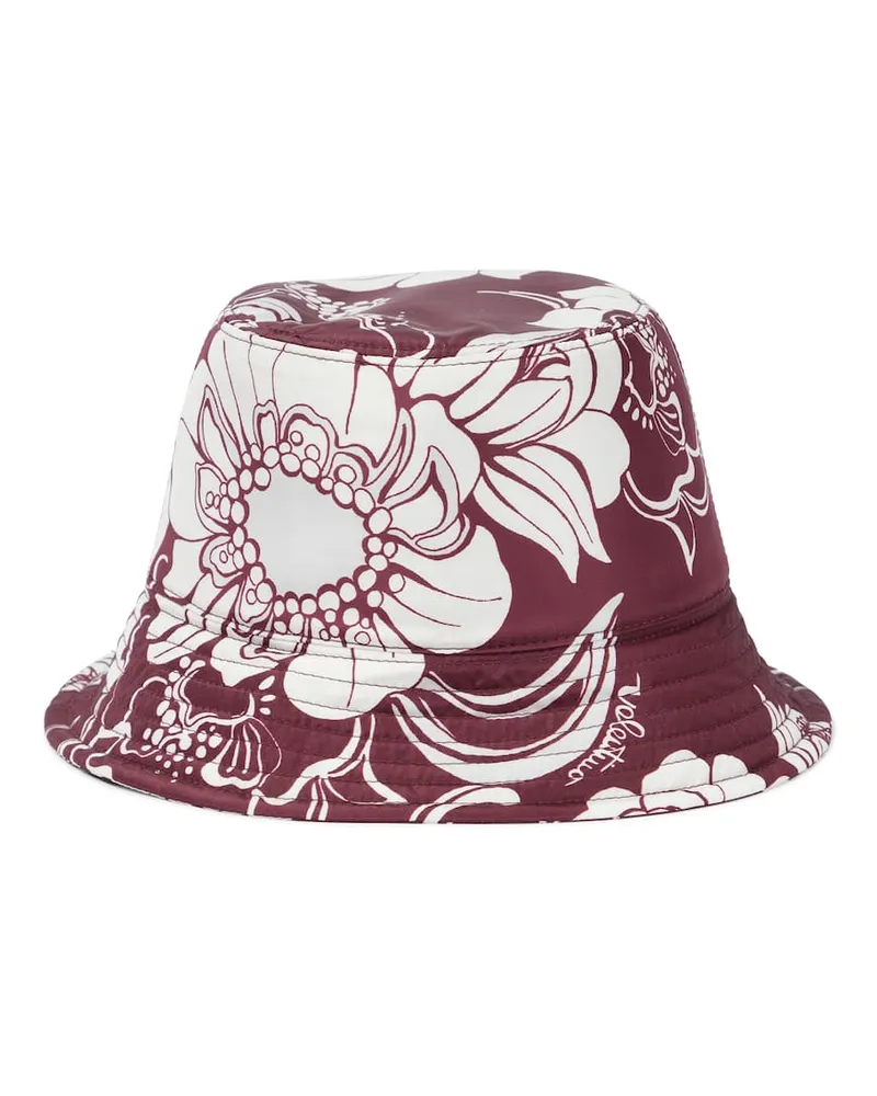 Valentino Garavani Hut Street Flowers aus Seide Rot