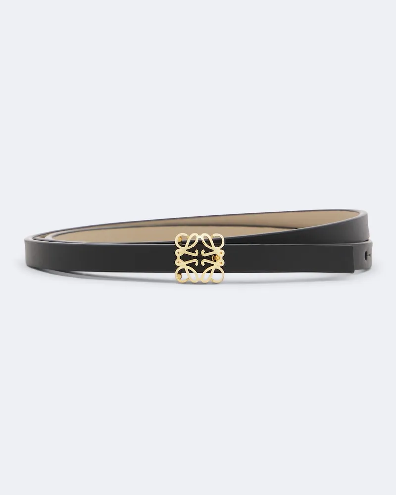 Loewe Gürtel Anagram aus Leder Schwarz
