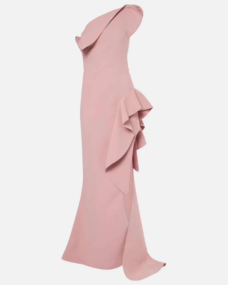 Maticevski One-Shoulder-Robe Provenance aus Crêpe Rosa
